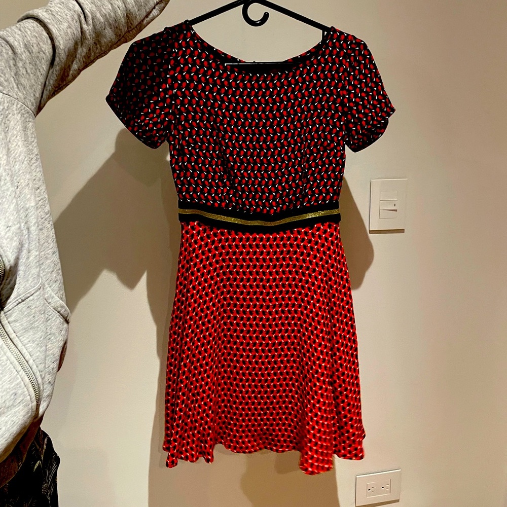 Maeve by Anthropologie red and black dress